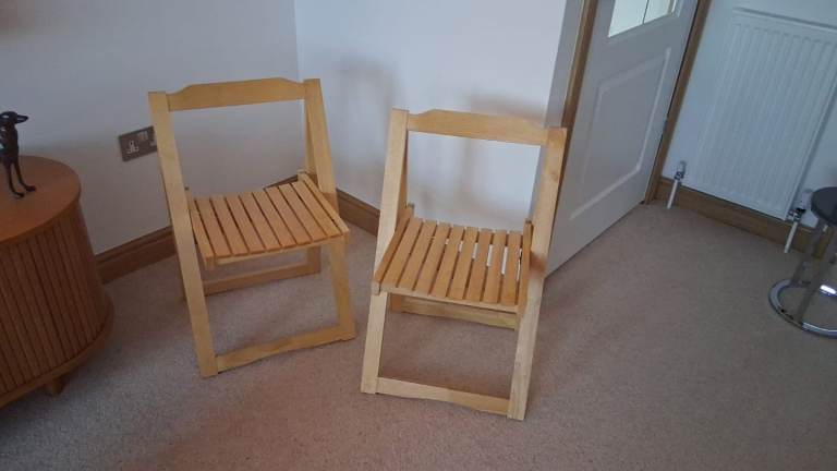 Pair of fold away chairs