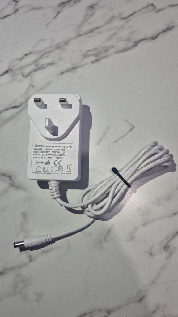 Genuine Govee Switching Adapter B136G-120300-AdB (UK Plug)