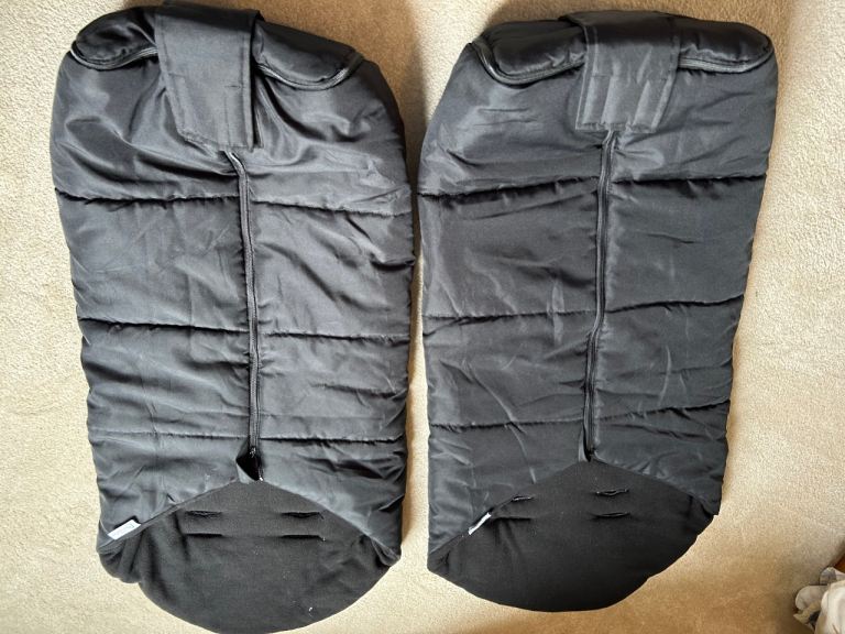 Pair of baby/toddler pram footmuffs / cocoons as good as new