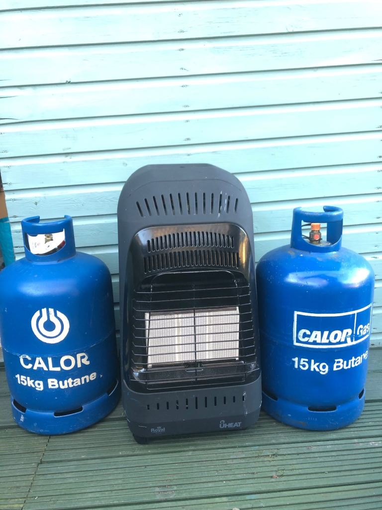 Gas heater with 2 15kg bottles 