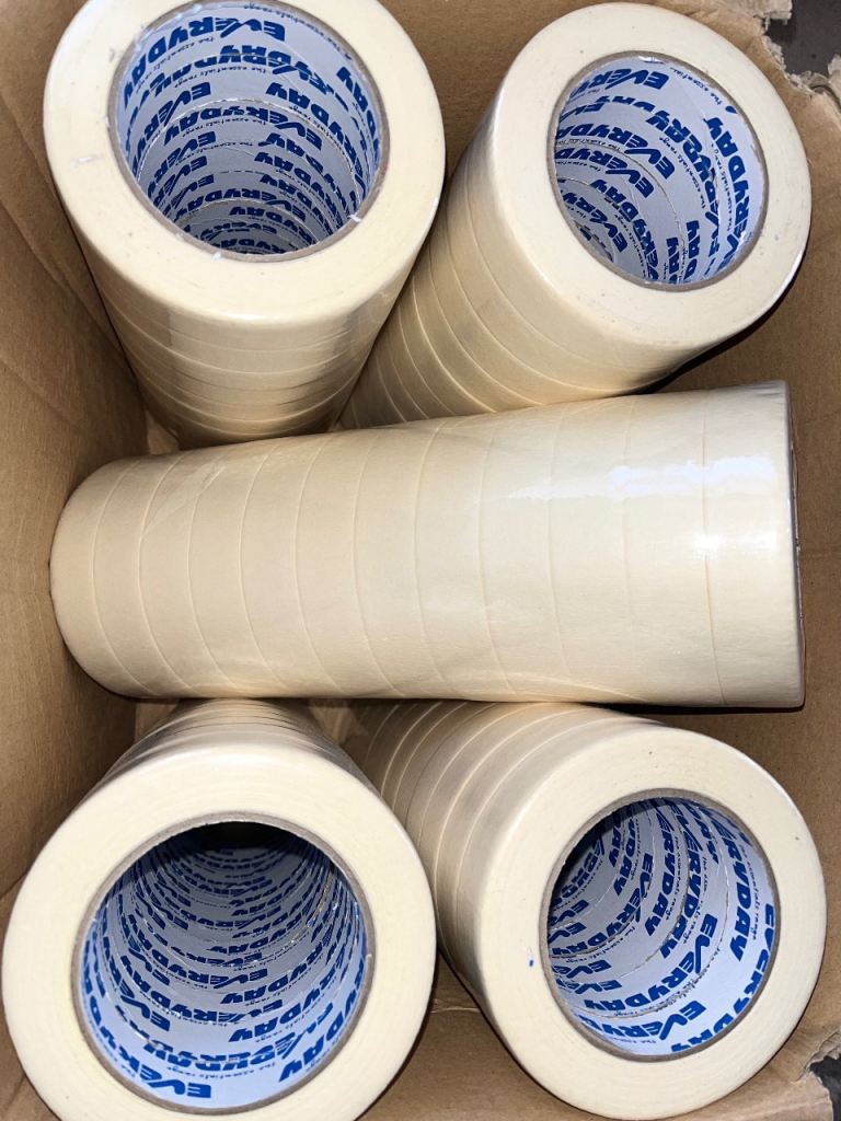New Pack of 12 Rolls Everyday Masking Tape for Painting DIY Bundle, Painters Tapes Set