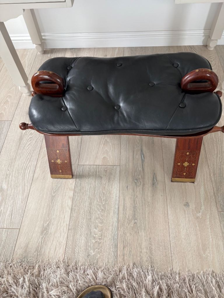 Vintage Anglo Indian camel stool