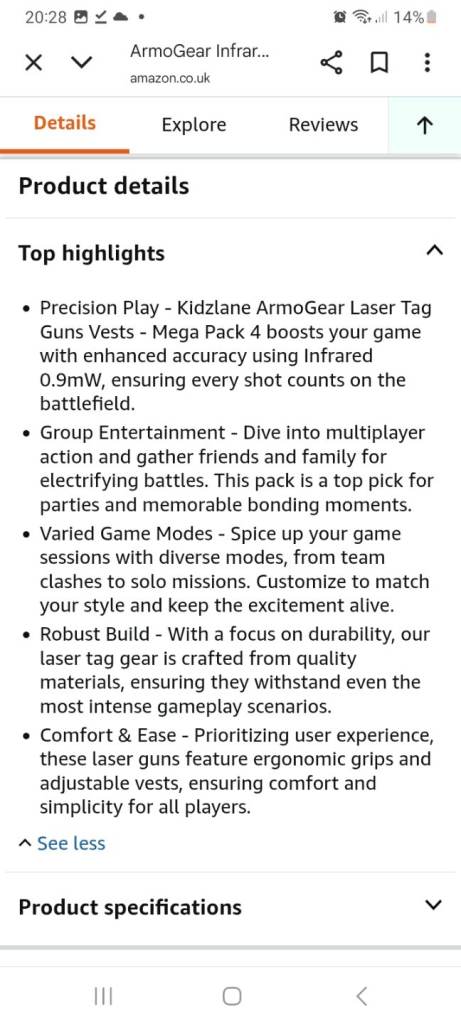 Armo gear laser tag guns