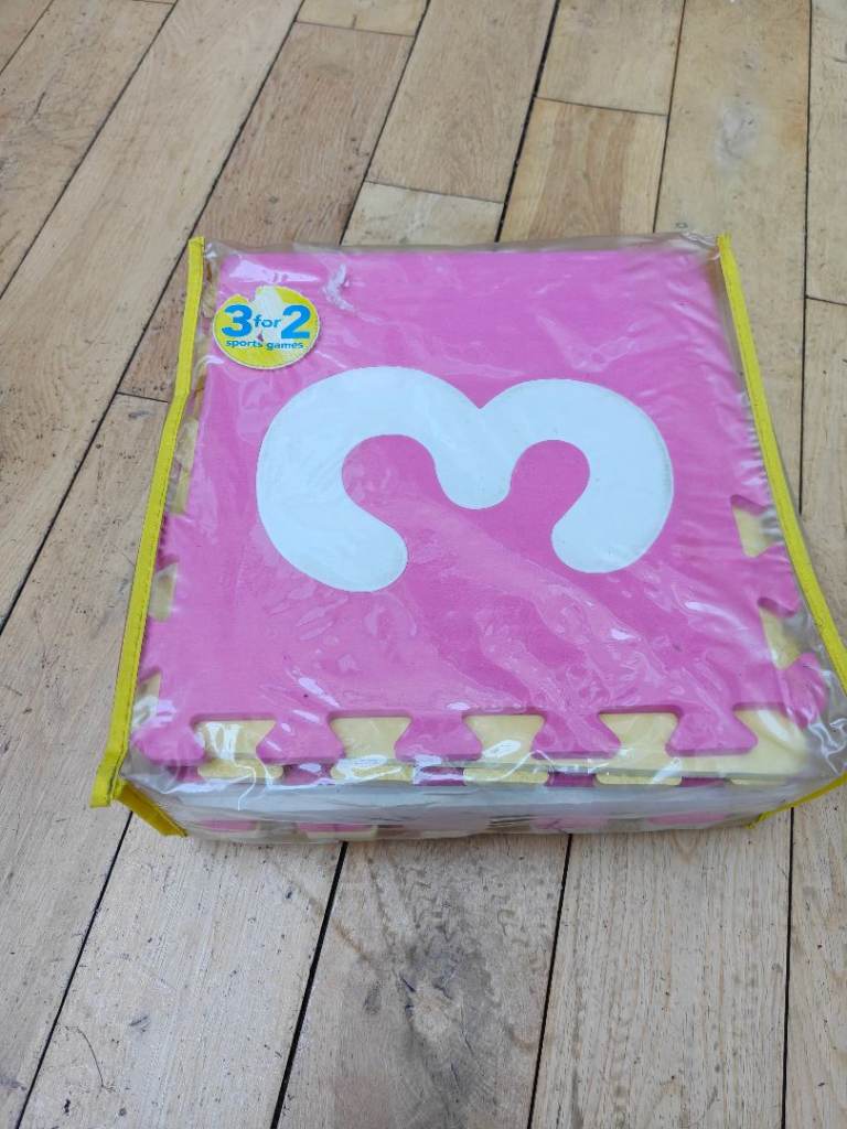 Soft foam puzzle play interlocking EVA foam mat 10 pieces each 30x30 cm