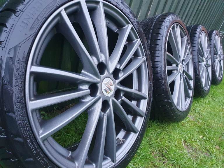 17"SUZUKI ALLOY WHEELS for SUZUKI SWIFT SPORT (2005 - 2025) in excellent condition +TPMS+NEW TYRES