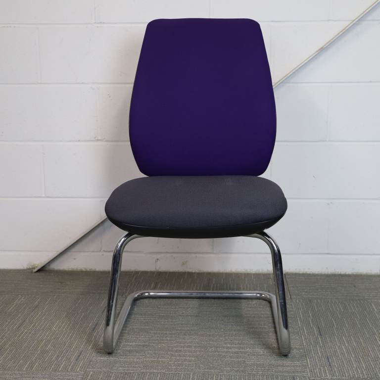 Summit Purple Memory Foam Meeting Chair with Chrome Cantilever Legs CH-1369