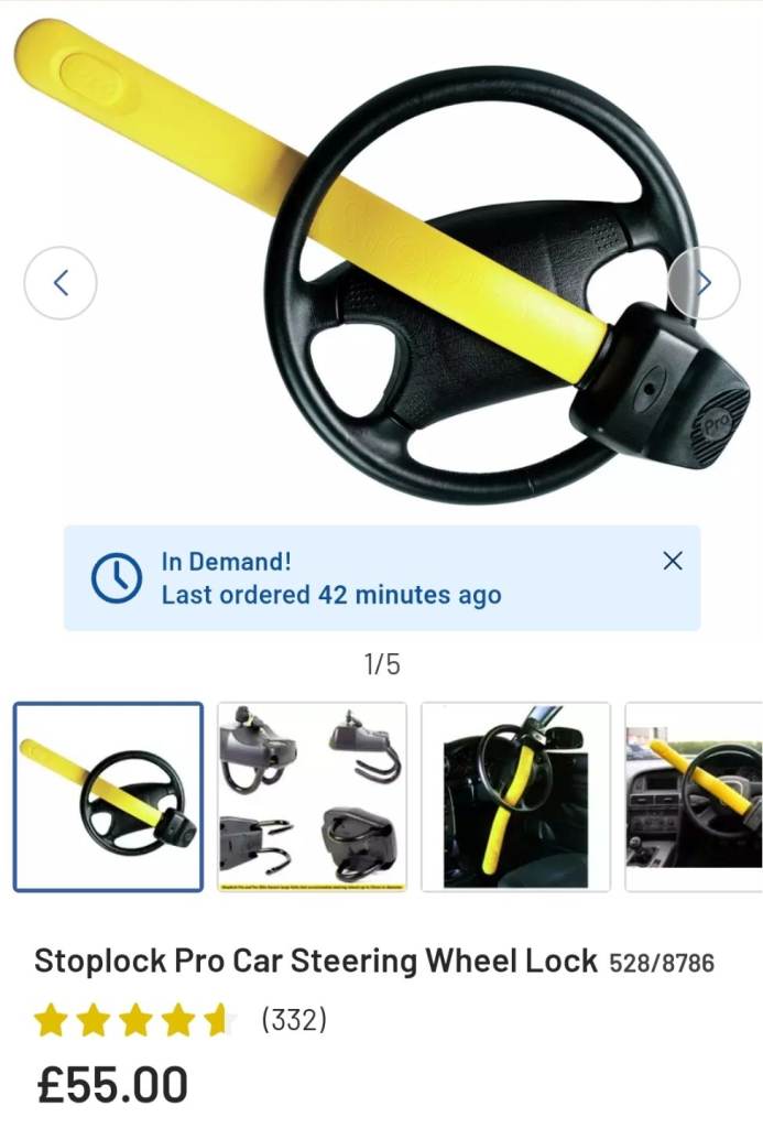Pro-steering lock with key