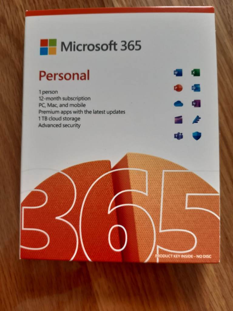 Microsoft 365 Personal 12-Month Subscription - New, Unused