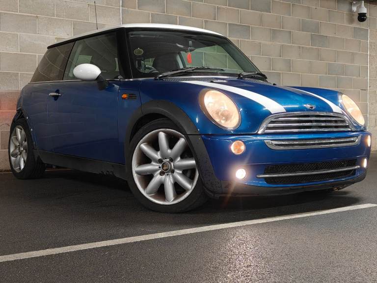 2007 MINI COOPER AUTO BLUE 1.6 PETROL ULEZ COMPLIANT SONY USB DAB BLUETOOTH AIR CON SALVAGE CAT S