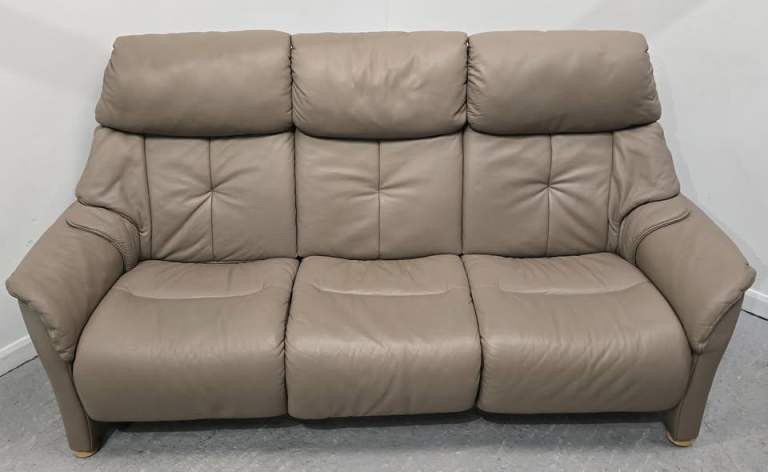 Himolla Leather Chester 3 Seater Non-Reclining Settee Brown 14225