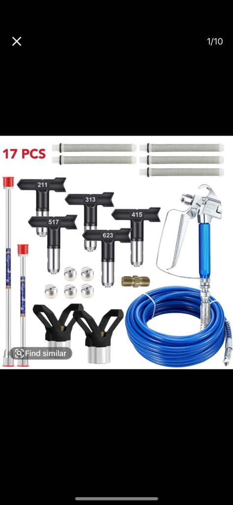 Brand new 17 piece paint gun 