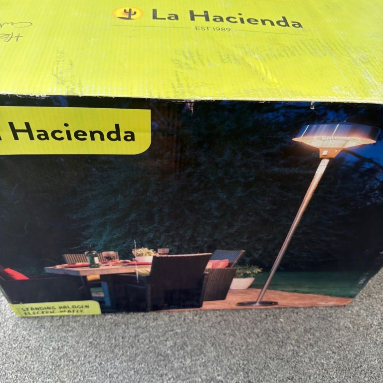La Hacienda Standing Halogen Electric Patio Heater 2100W Brand New Boxed
