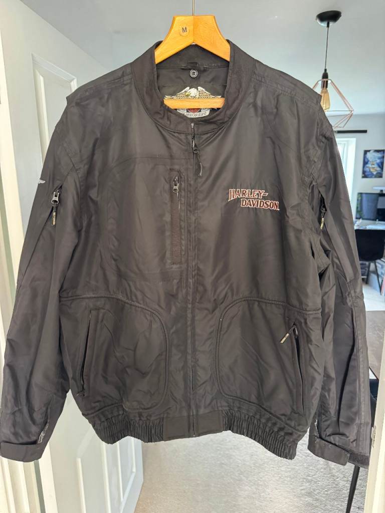 Harley-Davidson Men's Black Nylon Jacket - Size XL