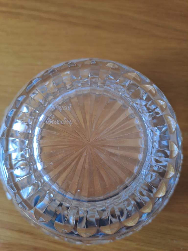 Vintage Royal Brierley Crystal Rose Bowl