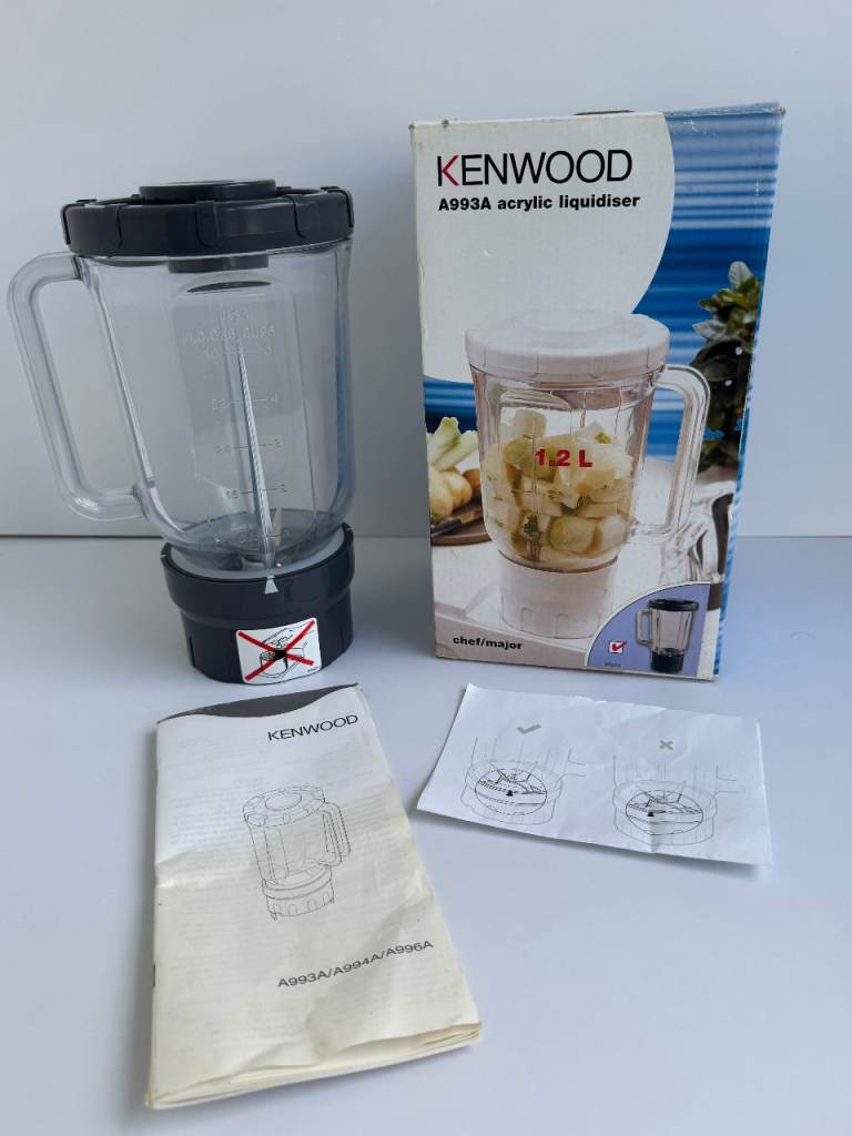 Kenwood A993A 1.2L Liquidiser Blender Attachment for Chef/Major inc Box & Manual