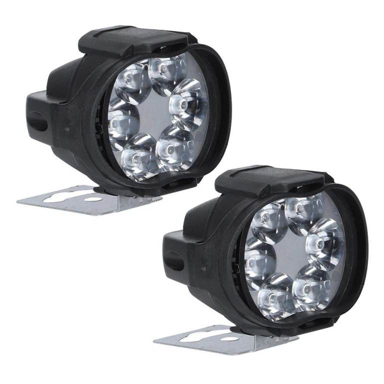 image for 2PCS DC 9-85v 6 LED Ebike/Motorcycle Headlight Spotlight Waterproof Super Bright Auxiliary Lights