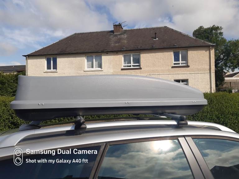 Grey Car Roof Box for Extra Storage – Good Condition