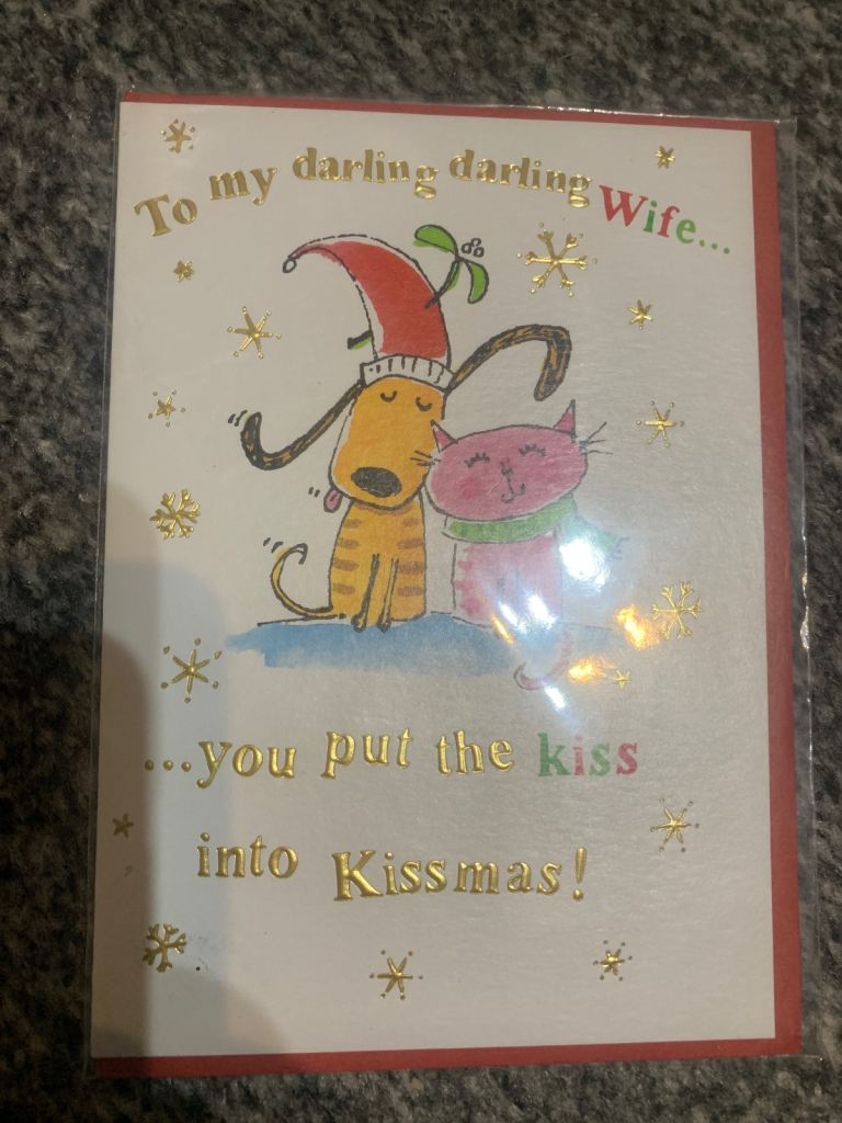 BRAND NEW STILL SEALED WIFE CHRISTMAS CARD 