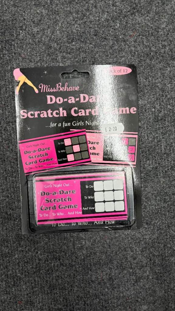 Fun girls night out scratch card game 
