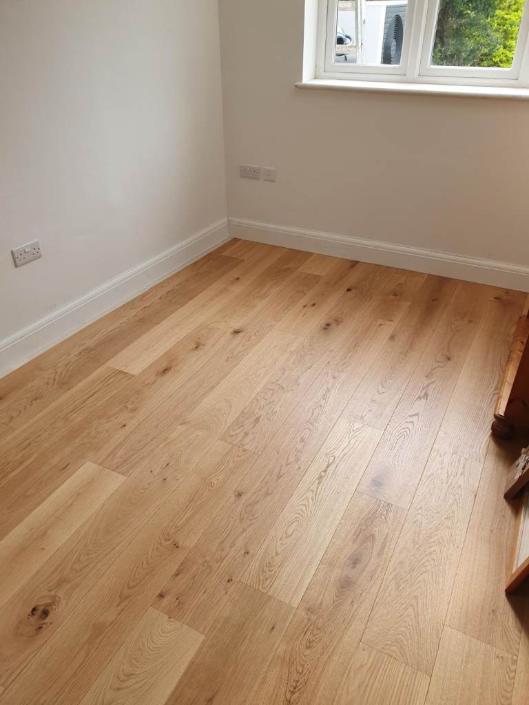 Engineered wood flooring 10.8m2 unused spares from renovation (new price £428)