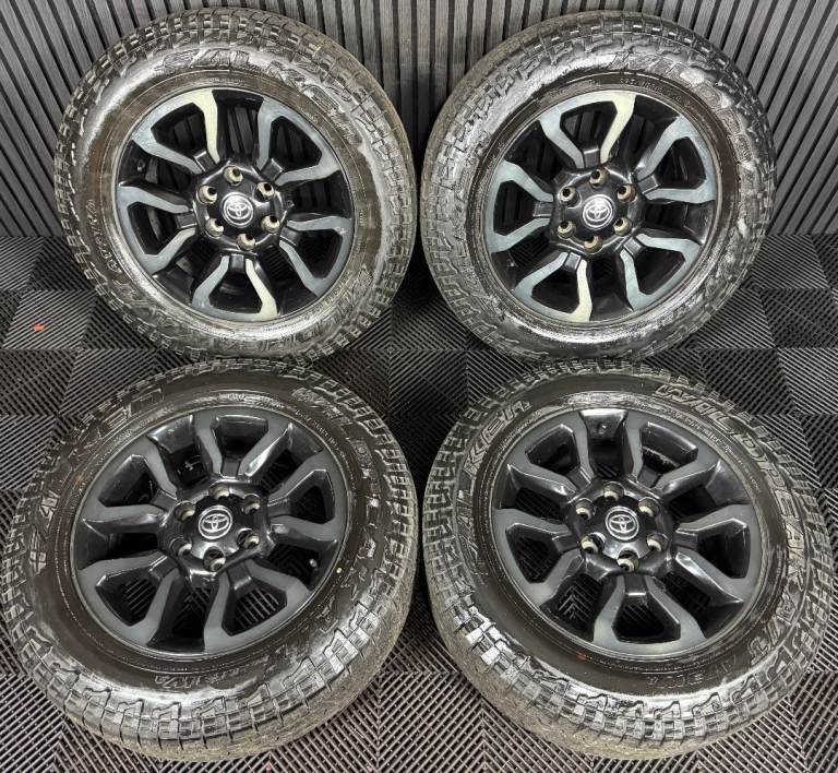 18'' GENUINE TOYOTA HILUX INVINCIBLE X GREY BLACK WHEELS TYRES ALLOYS