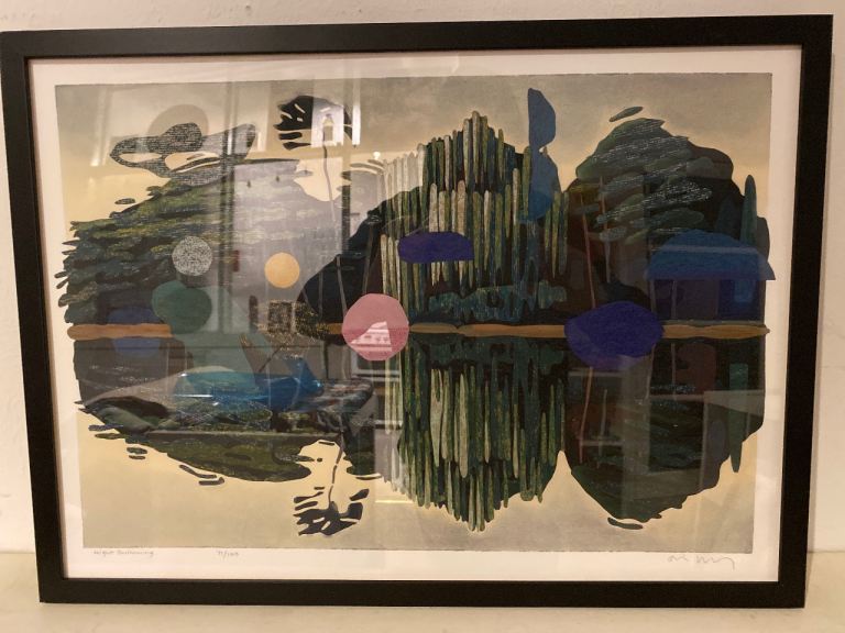 Artist Signed Oli Mumby Print - Night Swimming 71/100 REDUCED