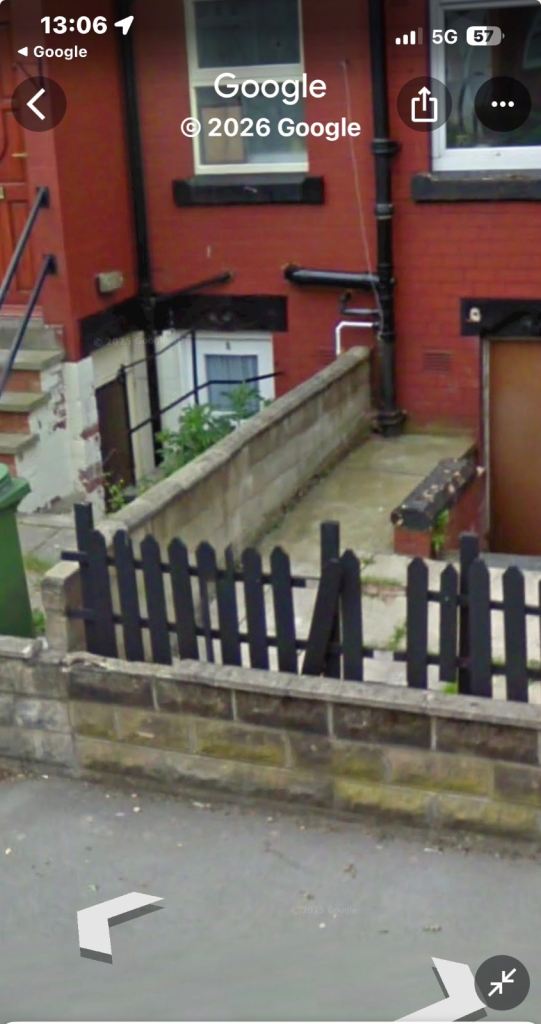 Basement studio flat