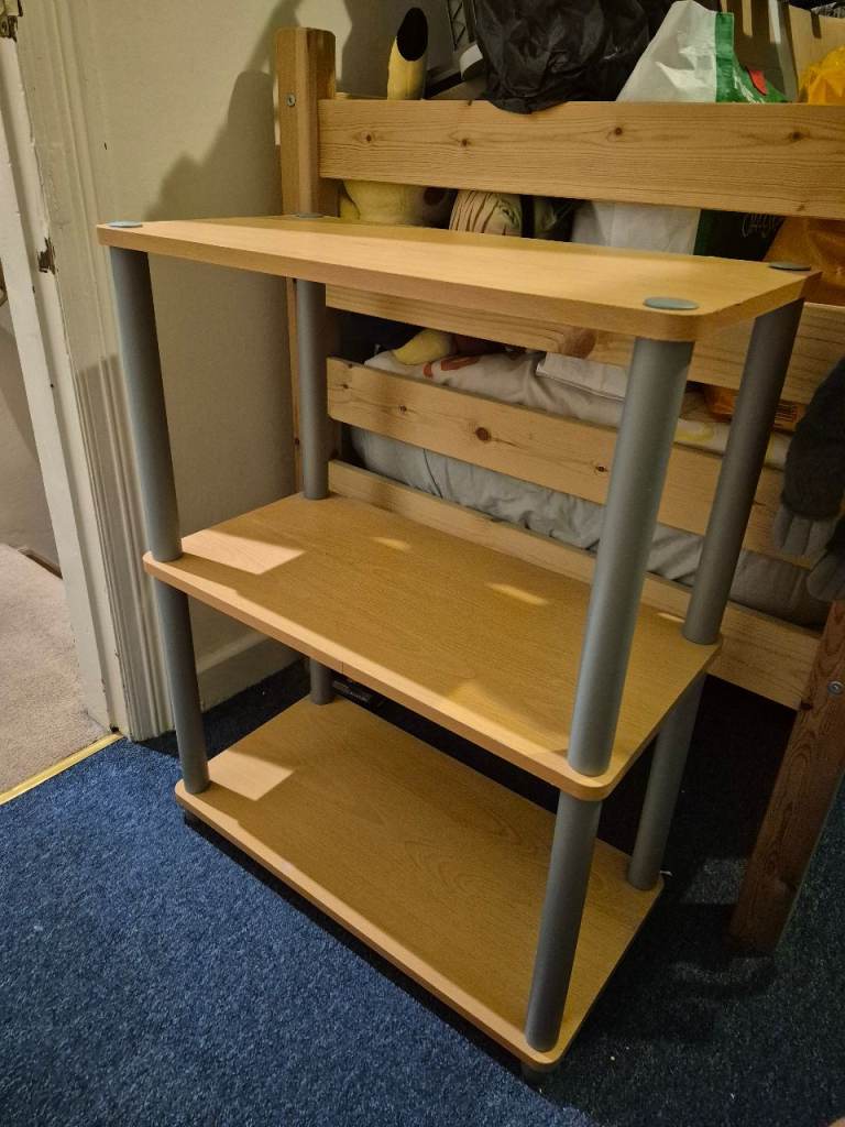 Three tier wooden unit