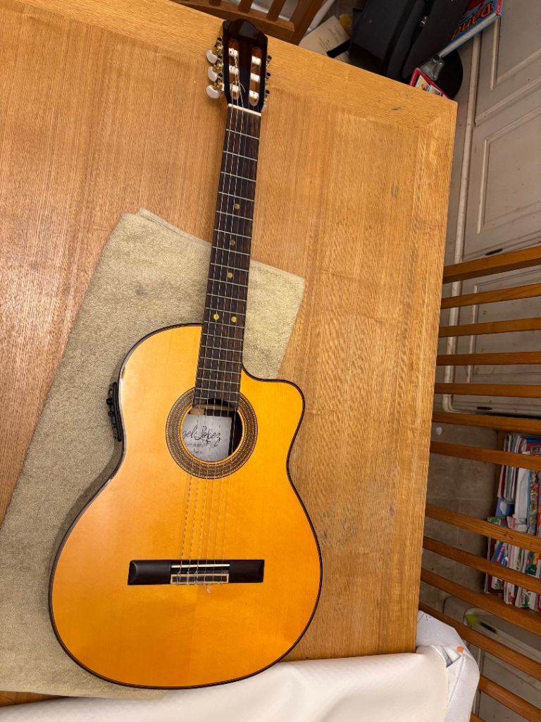 Electo acoustic Spanish guitar with cutaway
