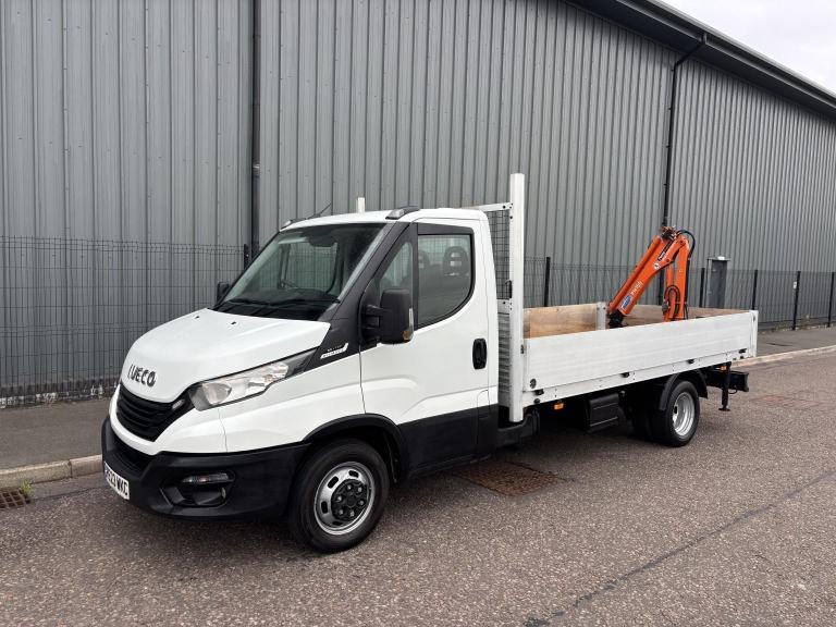  2023 23 IVECO DAILY 2.3 HPI HI-MATIC AUTO ALLOY DROPSIDE  CRANE TRUCK 