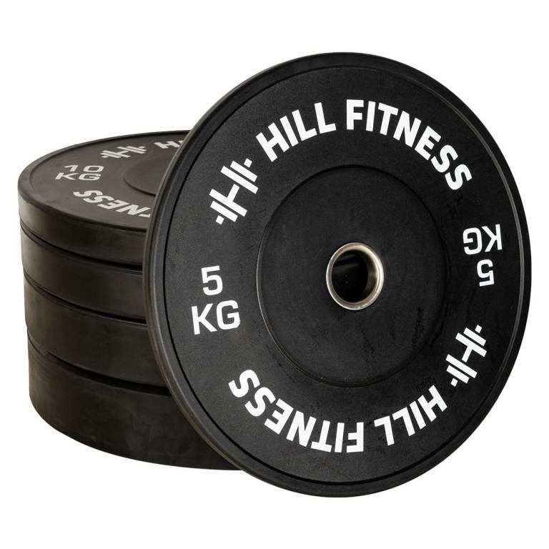 Hill Icon Black Bumper Plates (Pairs) - Olympic Weights Gym