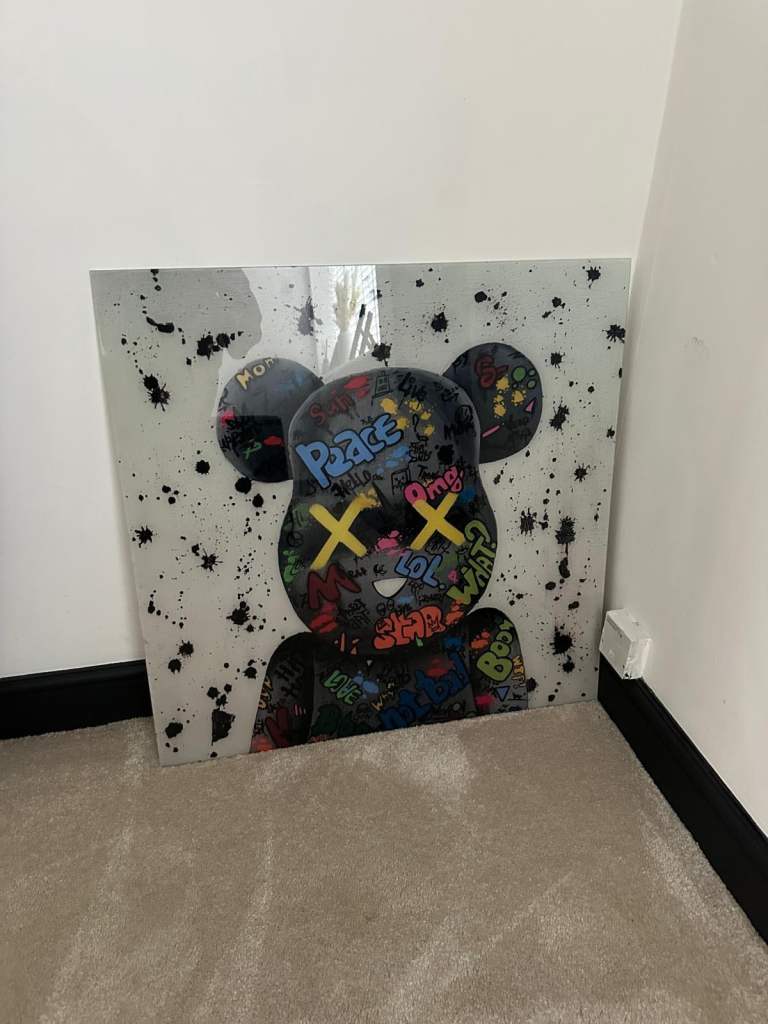 Large Graffiti Bear Canvas Wall Art – As Good As New