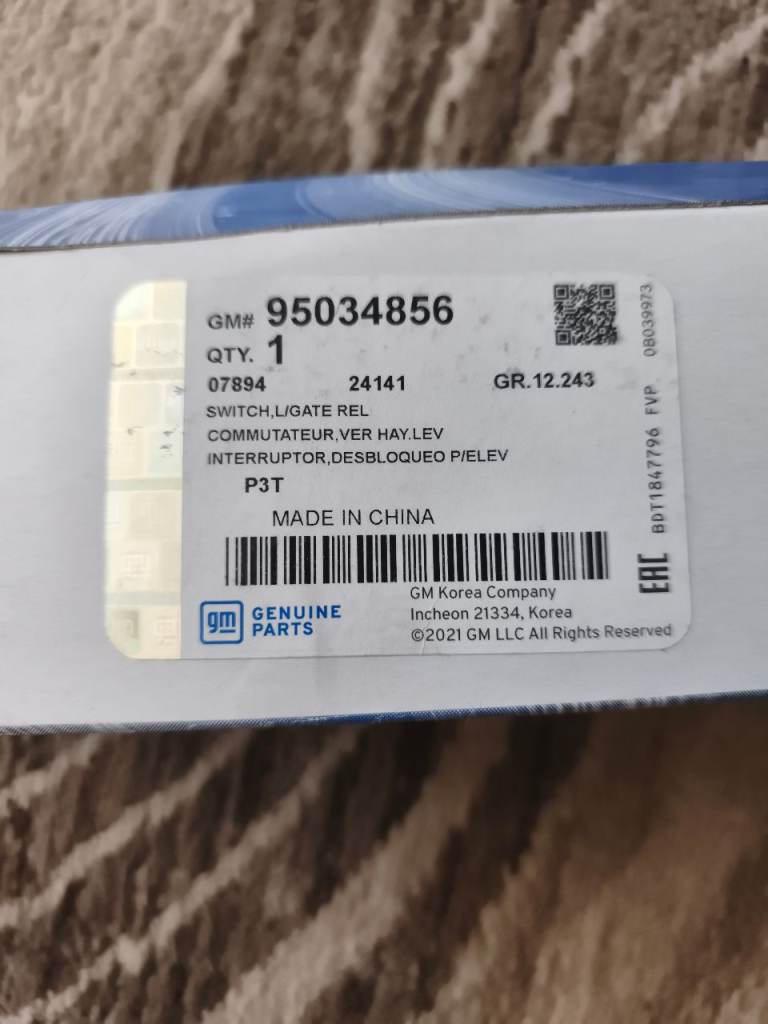 Genuine Mokka Boot Switch