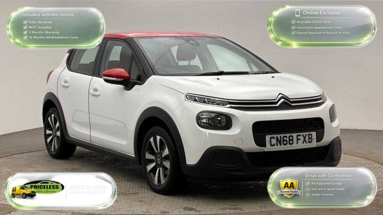 2018 68 CITROEN C3 1.2 PURETECH FEEL HATCHBACK 5DR PETROL MANUAL EURO 6 (68 PS)
