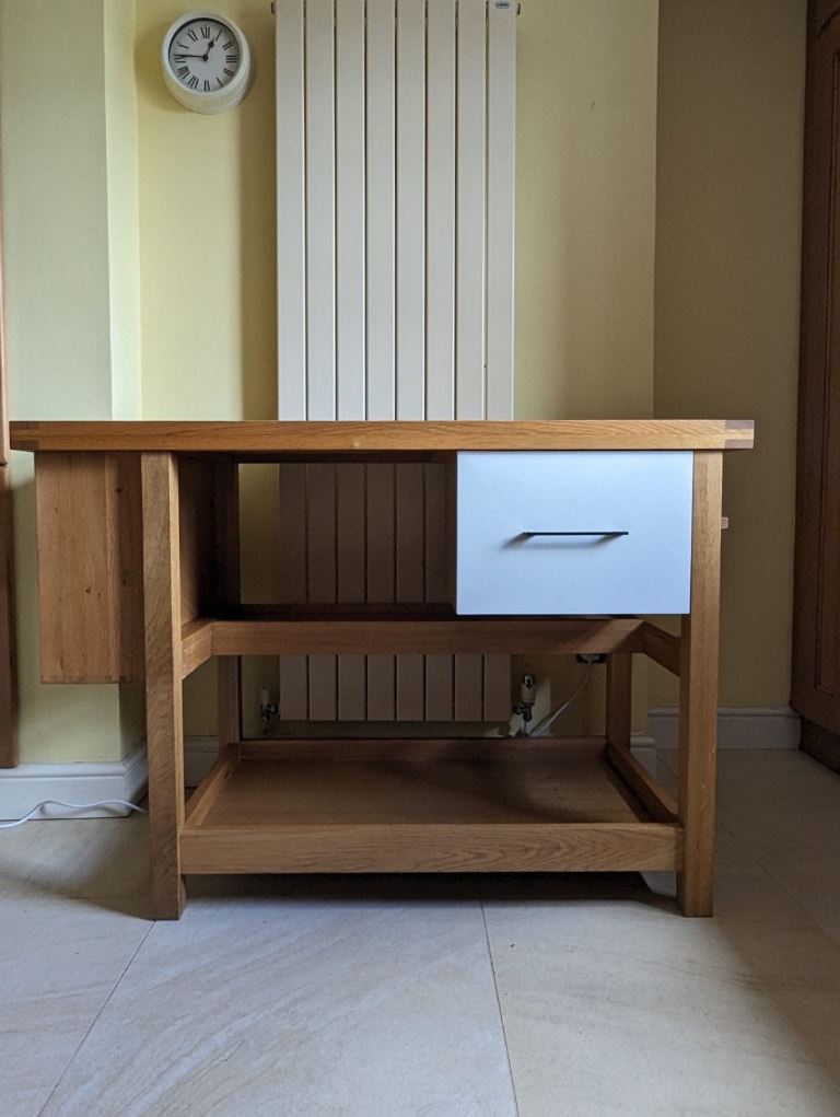 Solid Oak Kitchen Island / Butcher’s Block with Drawer