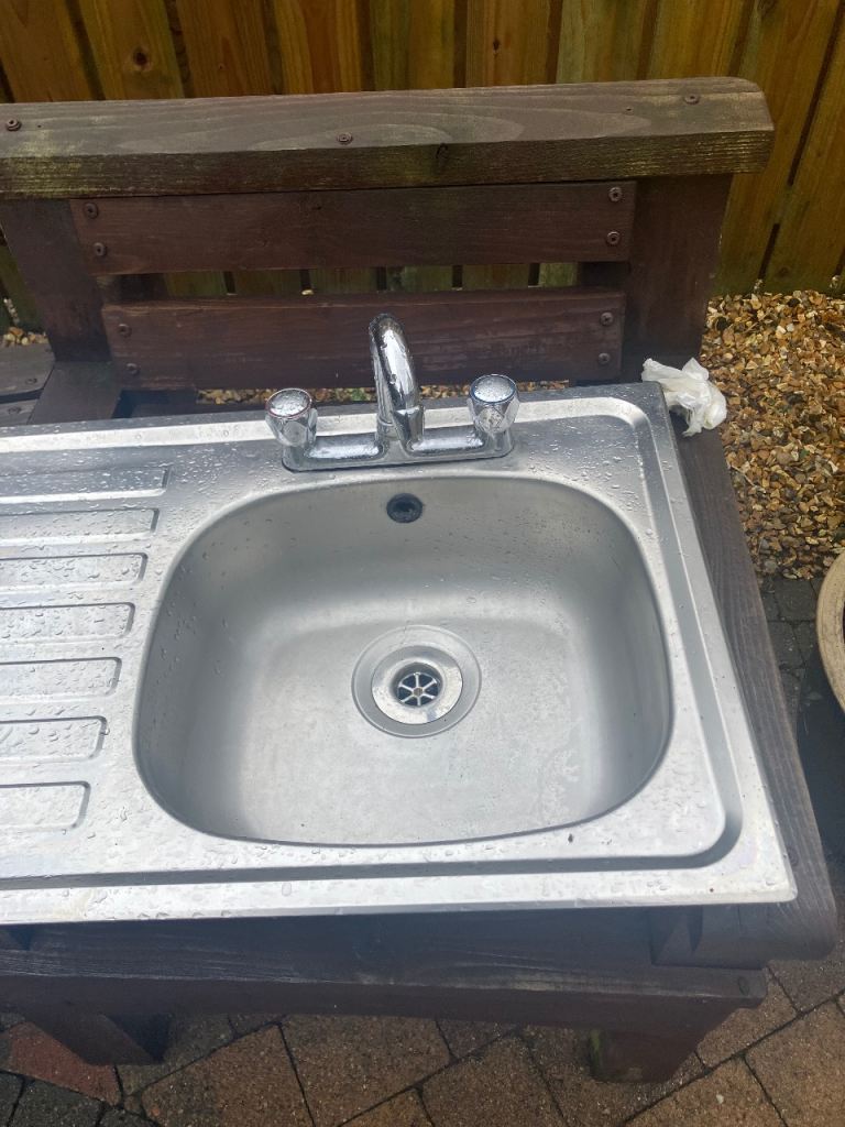  Sink  with Taps – Stainless Steel, Good Condition