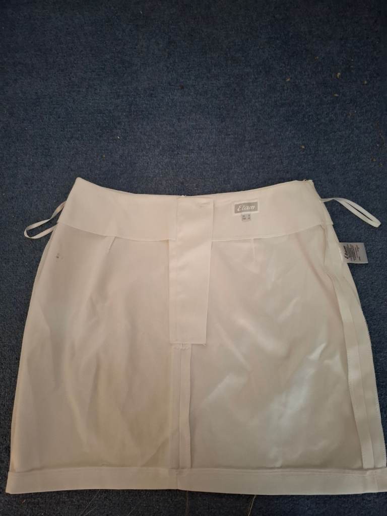  mini skirt white size UK12