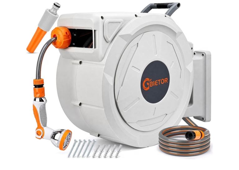 Retractable Garden Hose Reel Wall Mounted 