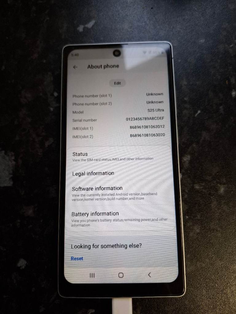 S25 ultra  not a samsung.