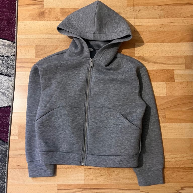 H&M Grey Marl Zip-Up Hoodie | Size XS | NEW