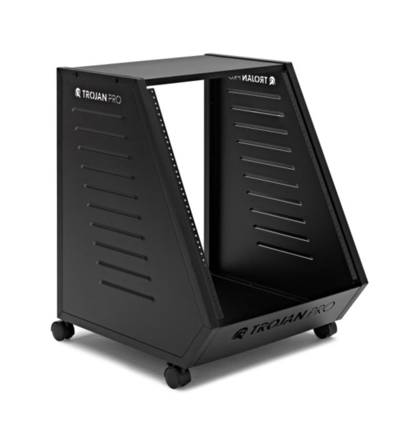 Trojan Pro Studio Rack 13U with Wheels - Black