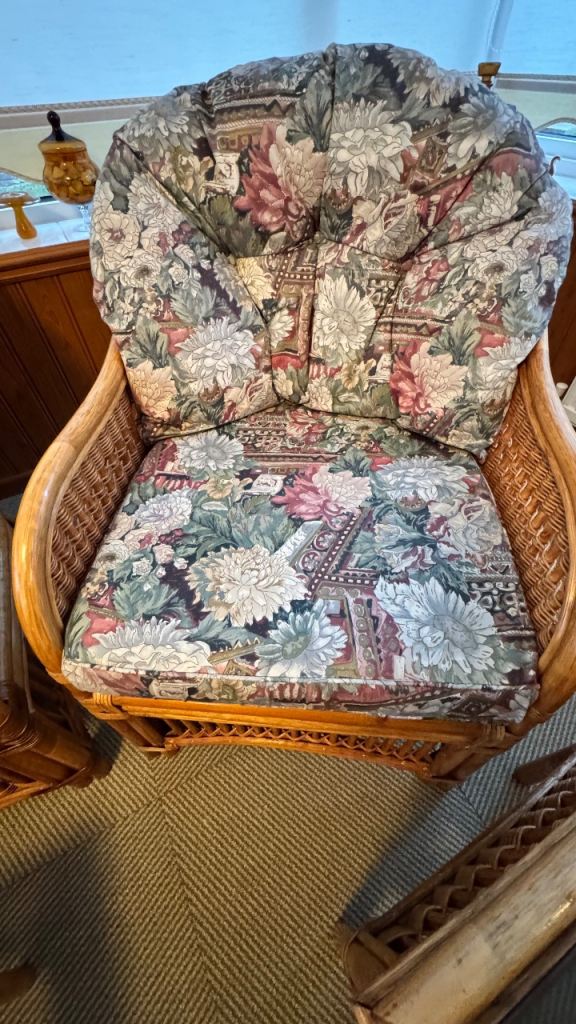 Rattan/Whicker Furniture: Sofa and 1 Chair Set for Conservatory + 1 coffee table