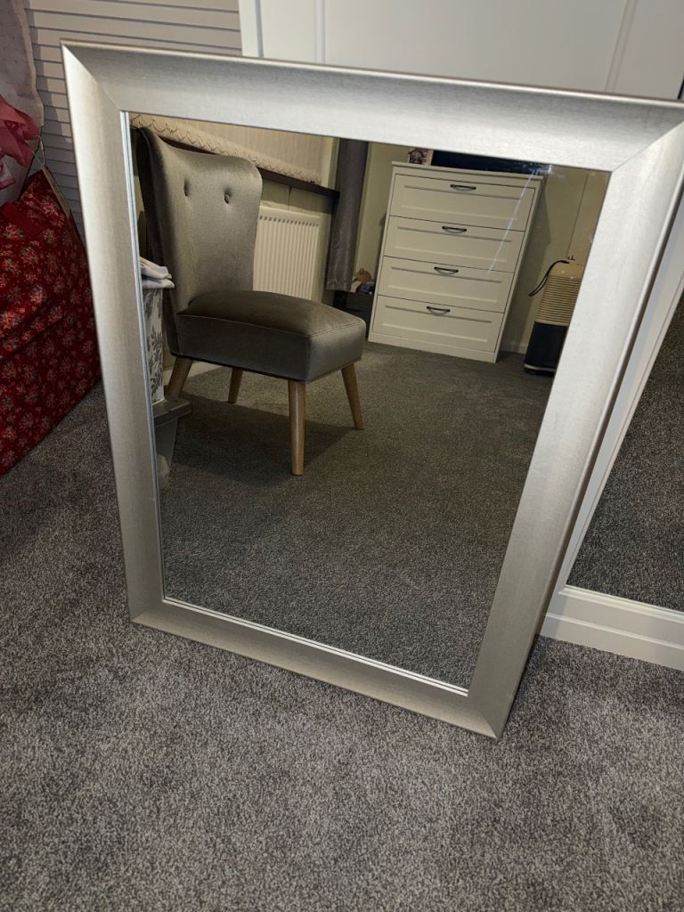 Silver Grey Chrome Mirror