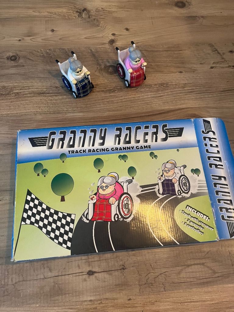 Vintage Jumpin Banana Granny Racers Track Racing Game RARE