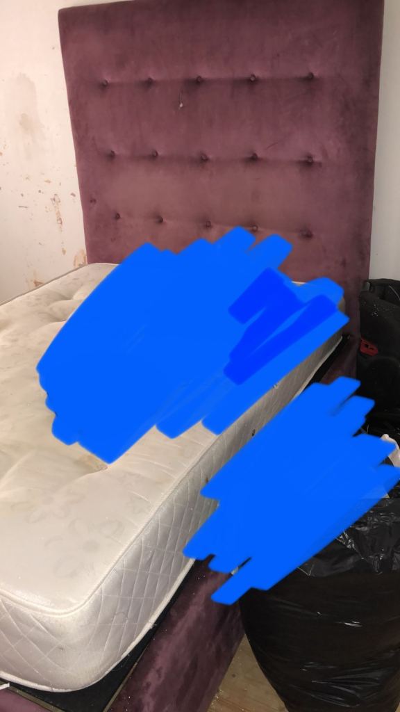 Free double bed with mattress 