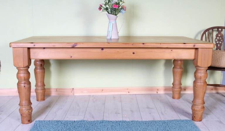 Delivery Options - Large Chunky Farmhouse Pine Table  Waxed Very Sturdy