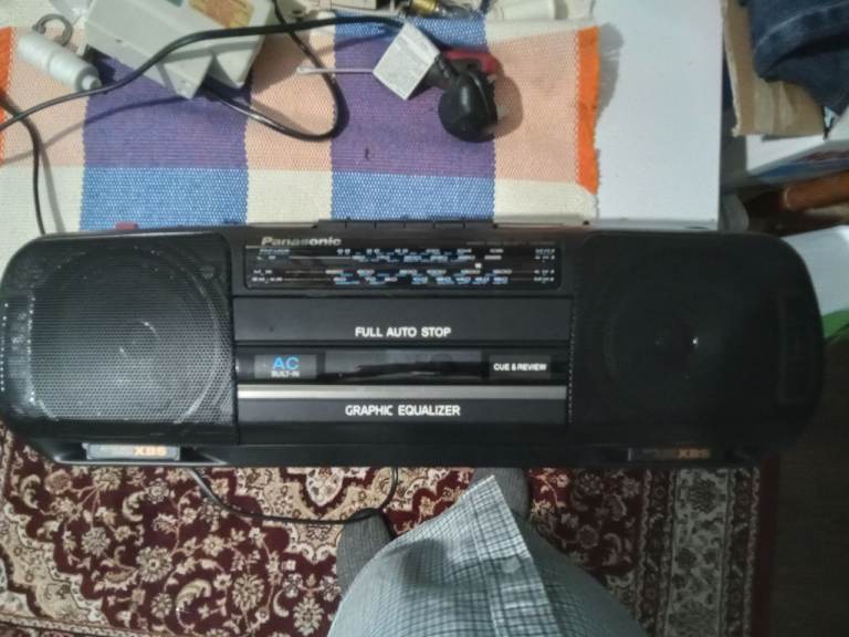 Collectable vintage Panasonic radio cassete, model RX-FS420.