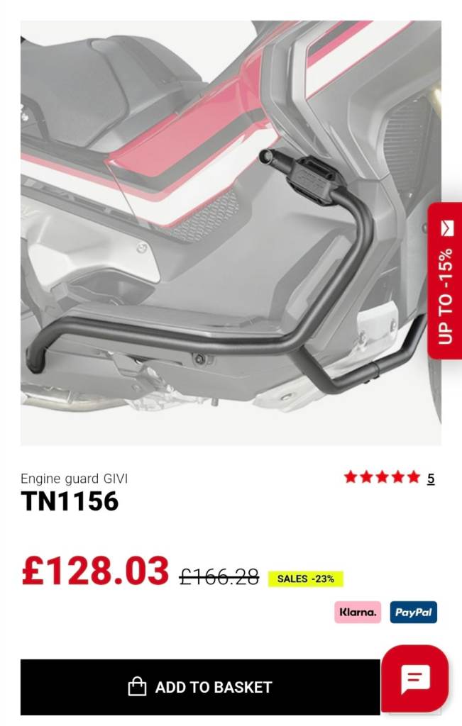 HONDA XADV 750 Givi Crash Bars 2017-2020