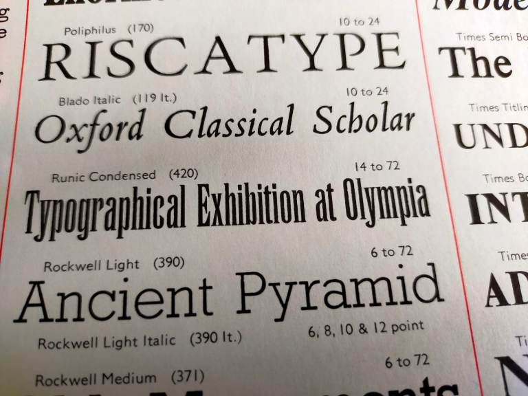 Adana ~ Letterpress ** 36pt RUNIC CONDENSED ** A RARE EXCELLENT FONT