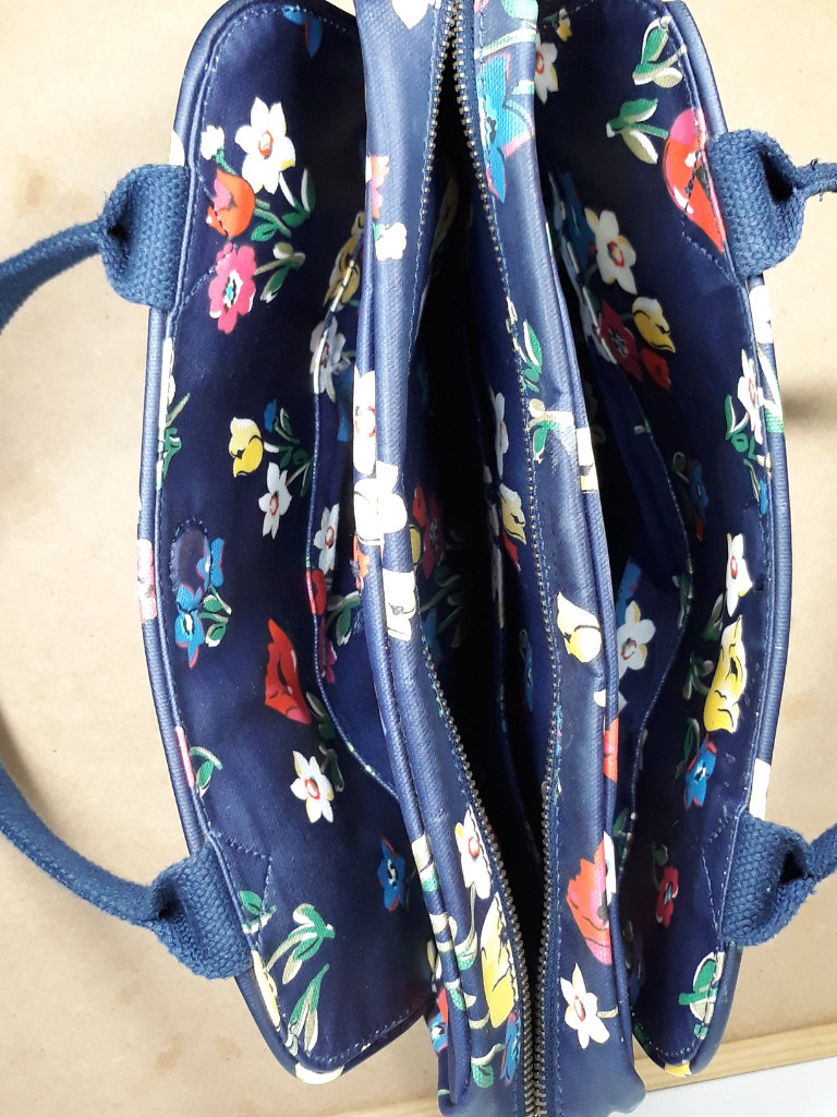 Cath Kidston bag, blue, Floral print